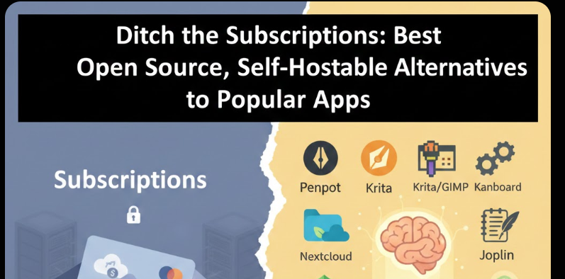 Ditch the Subscriptions: Best Open Source, Self-Hostable Alternatives to Popular Apps